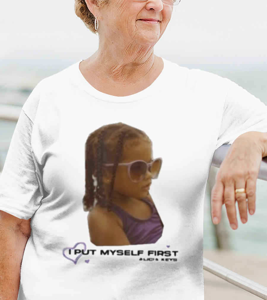 I PUT MYSELF FIRST Keys Affirmations Kid Sunglasses T-Shirt