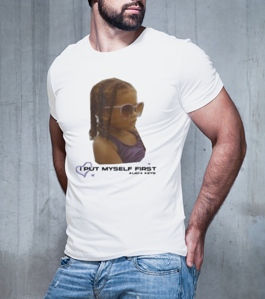 I PUT MYSELF FIRST Keys Affirmations Kid Sunglasses T-Shirt