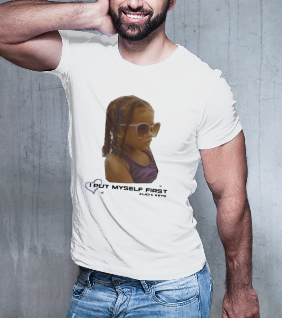 I PUT MYSELF FIRST Keys Affirmations Kid Sunglasses T-Shirt