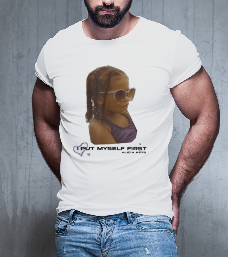 I PUT MYSELF FIRST Keys Affirmations Kid Sunglasses T-Shirt