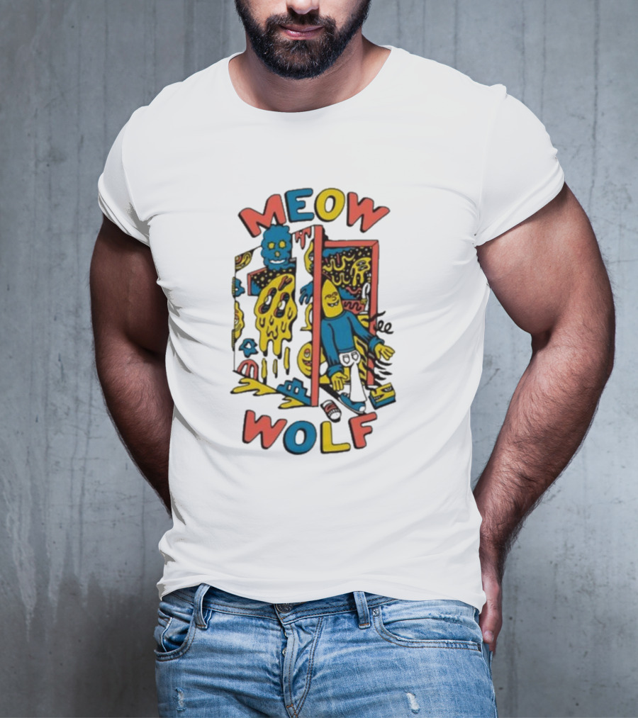 Meow Wolf Killer Acid X Mw Drippy Door Trippy Psychedelic T-Shirt