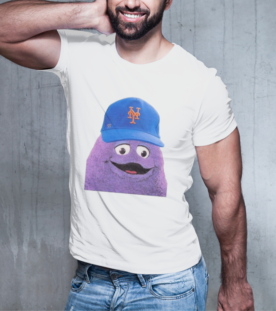 Lgm Grimace New York Mets Mascot Baseball Cap T-Shirt