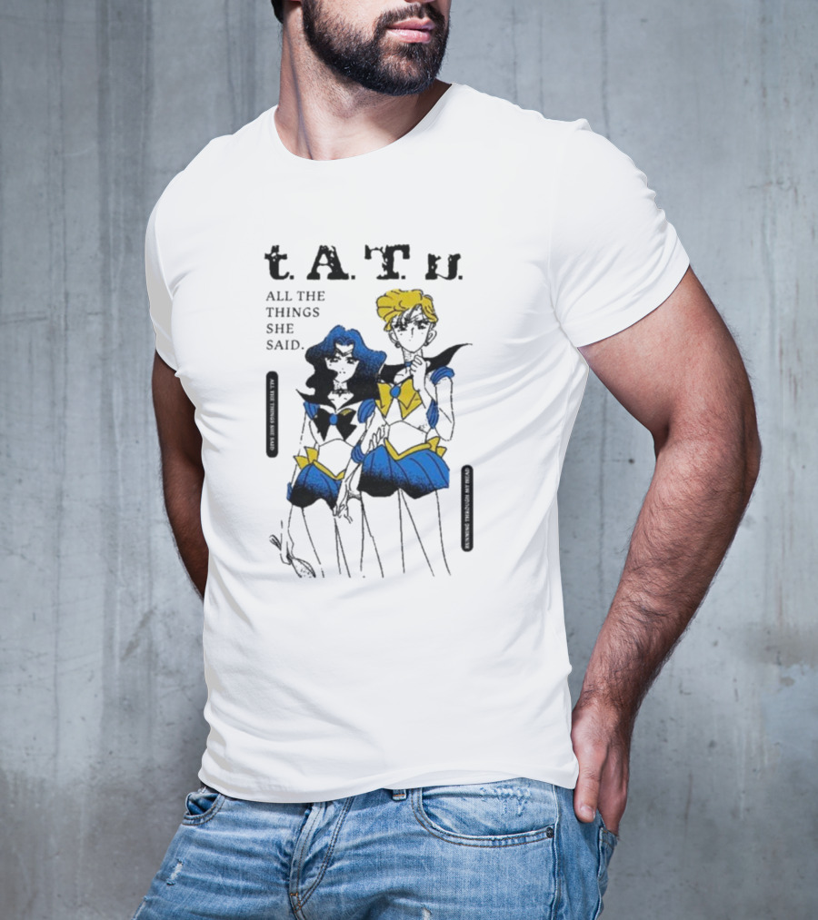T.A.T.u. All The Things She Said Sailor Moon Inspired Characters T-Shirt