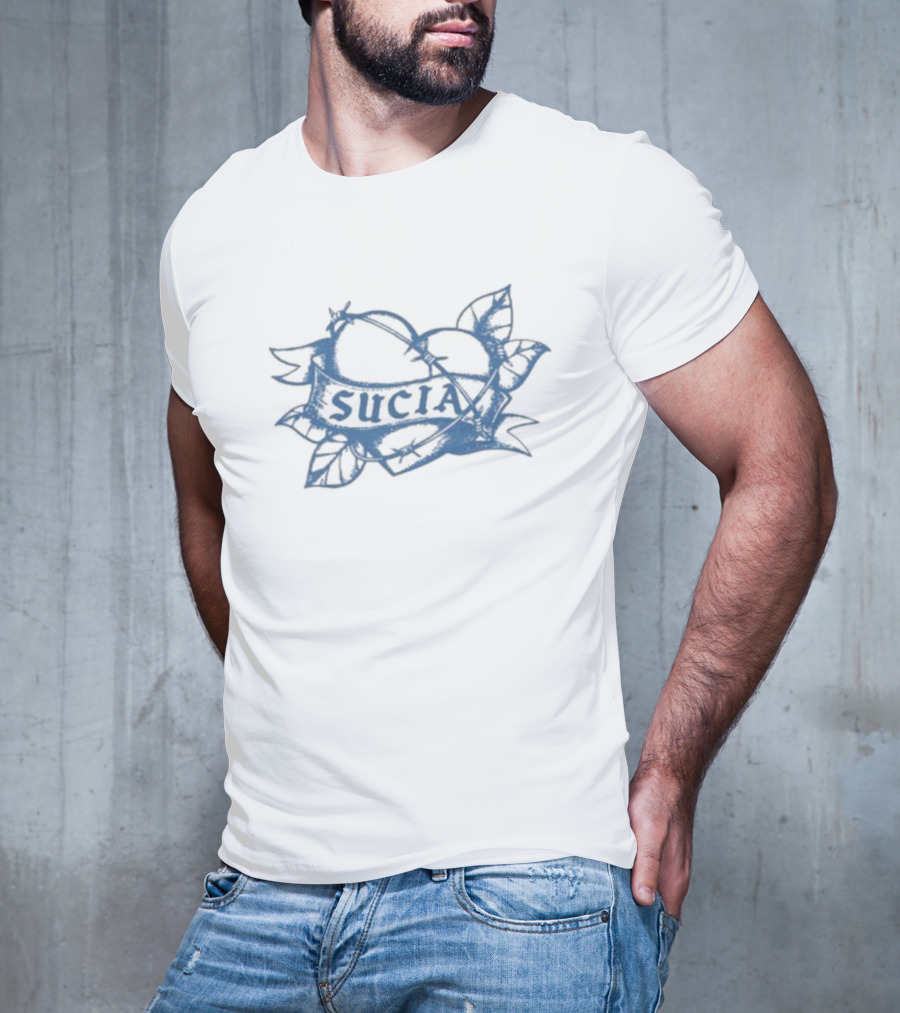 Sucia Heart Banner Tattoo Design Raglan T-Shirt