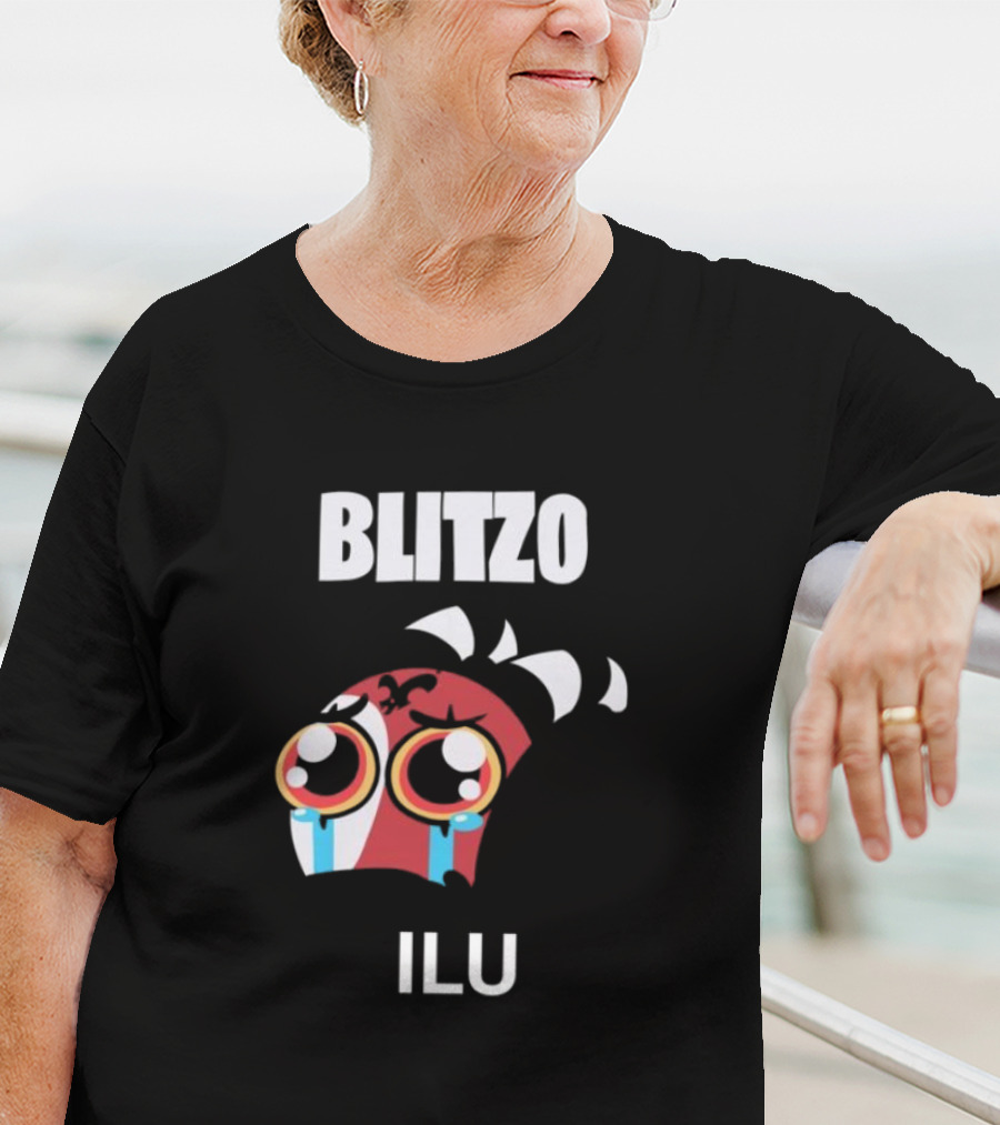 Blitzo Ilu Crying Face With Big Teary Eyes And Horns T-Shirt