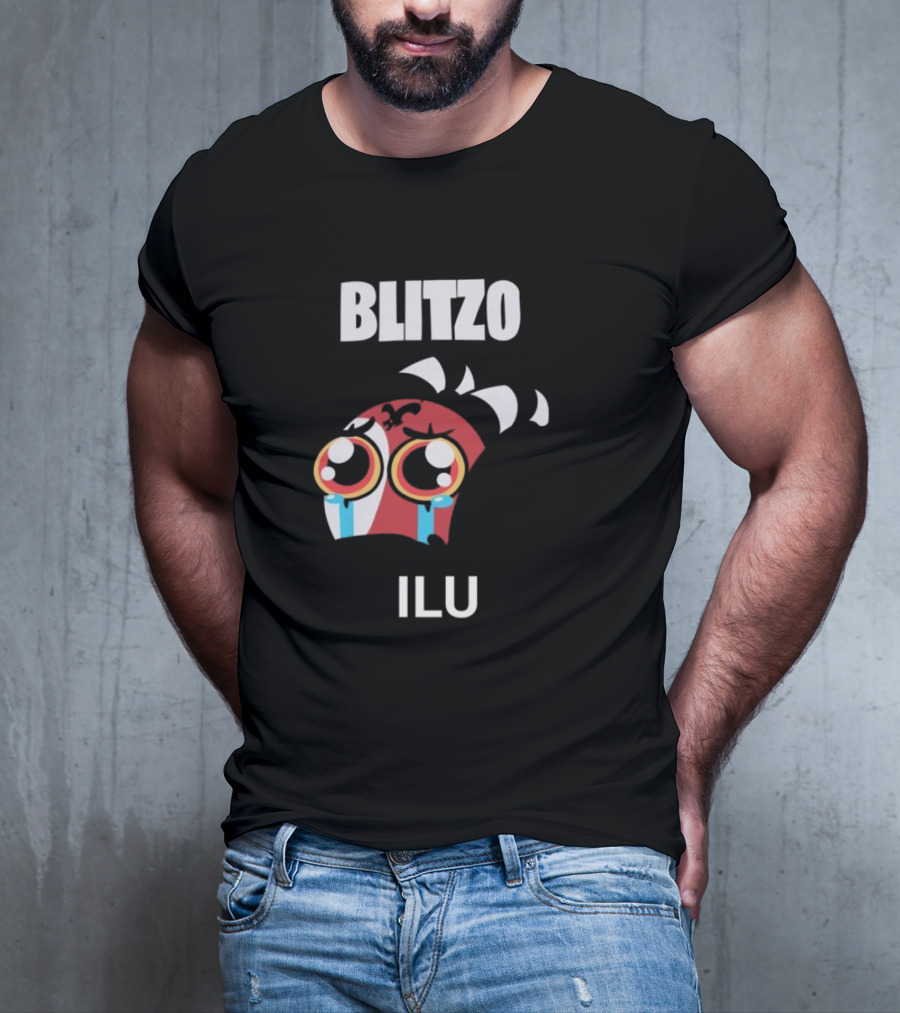 Blitzo Ilu Crying Face With Big Teary Eyes And Horns T-Shirt