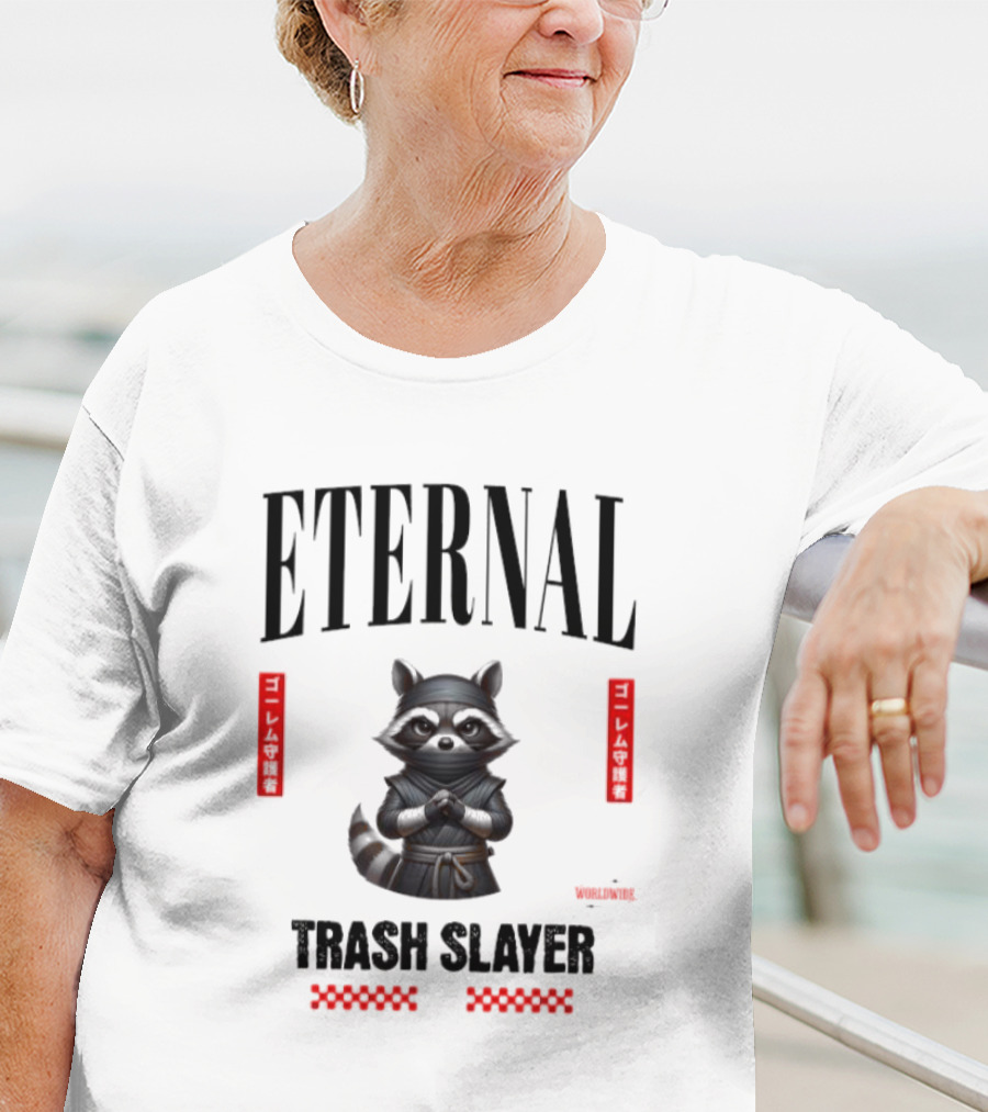 Eternal Trash Slayer Worldwide Raccoon Ninja T-Shirt
