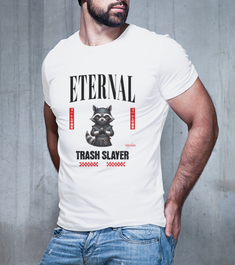 Eternal Trash Slayer Worldwide Raccoon Ninja T-Shirt