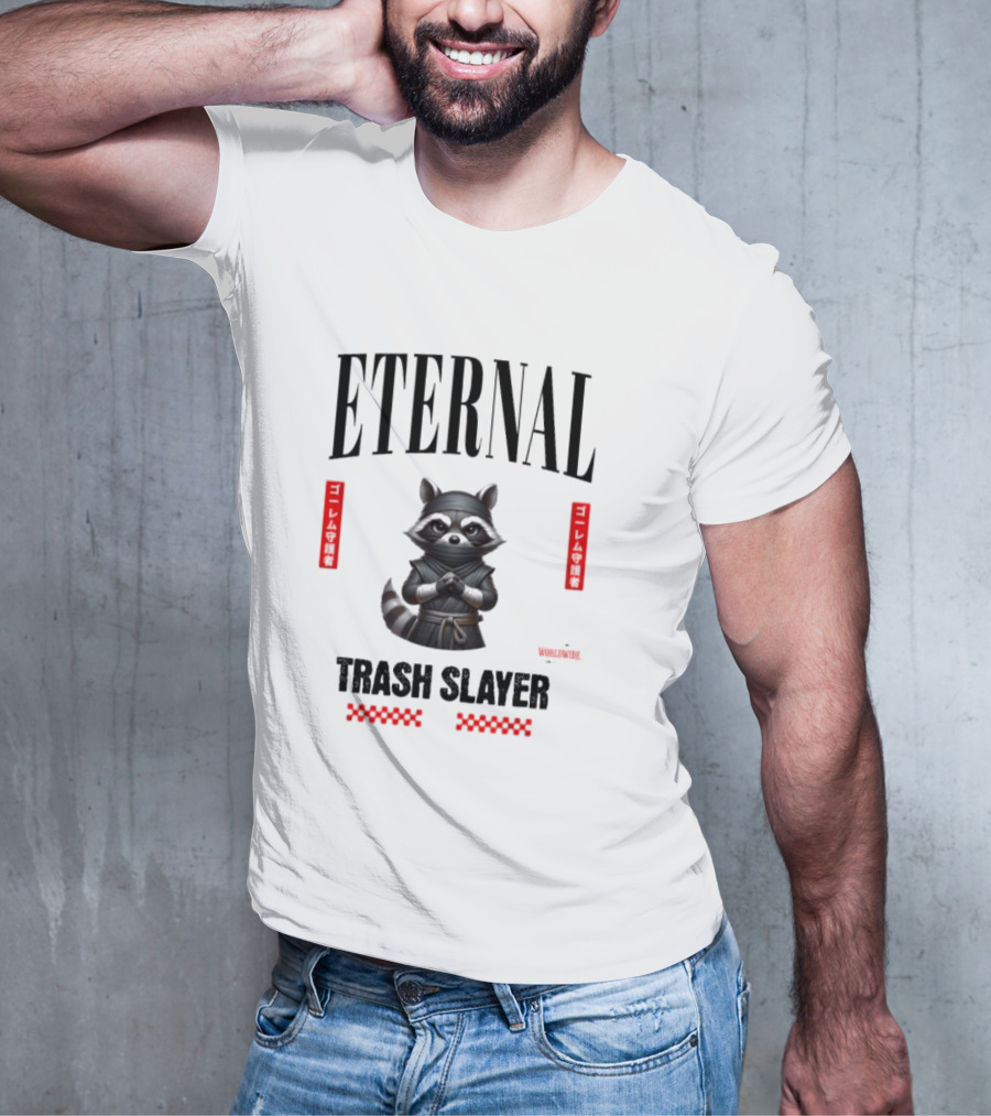 Eternal Trash Slayer Worldwide Raccoon Ninja T-Shirt