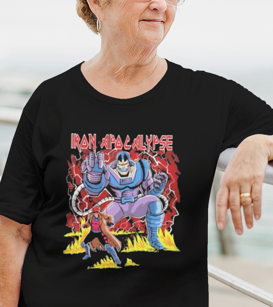 Iron Apocalypse Puppet Control Apocalypse With Character In Red Cloak T-Shirt
