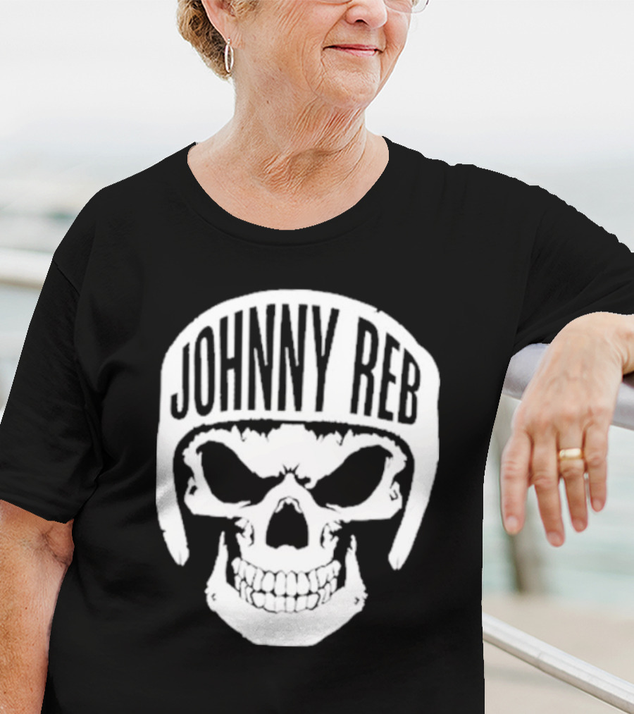 Johnny Reb Skull Helmet Classic T-Shirt