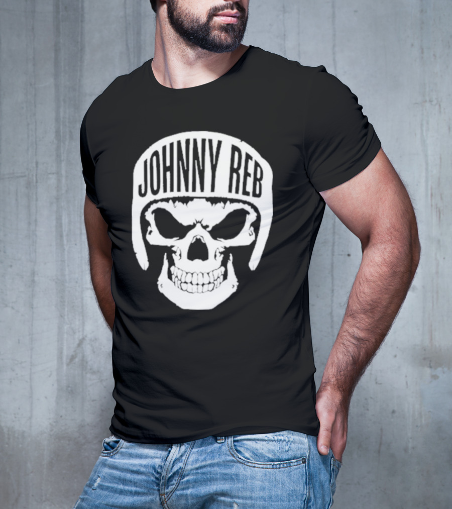 Johnny Reb Skull Helmet Classic T-Shirt