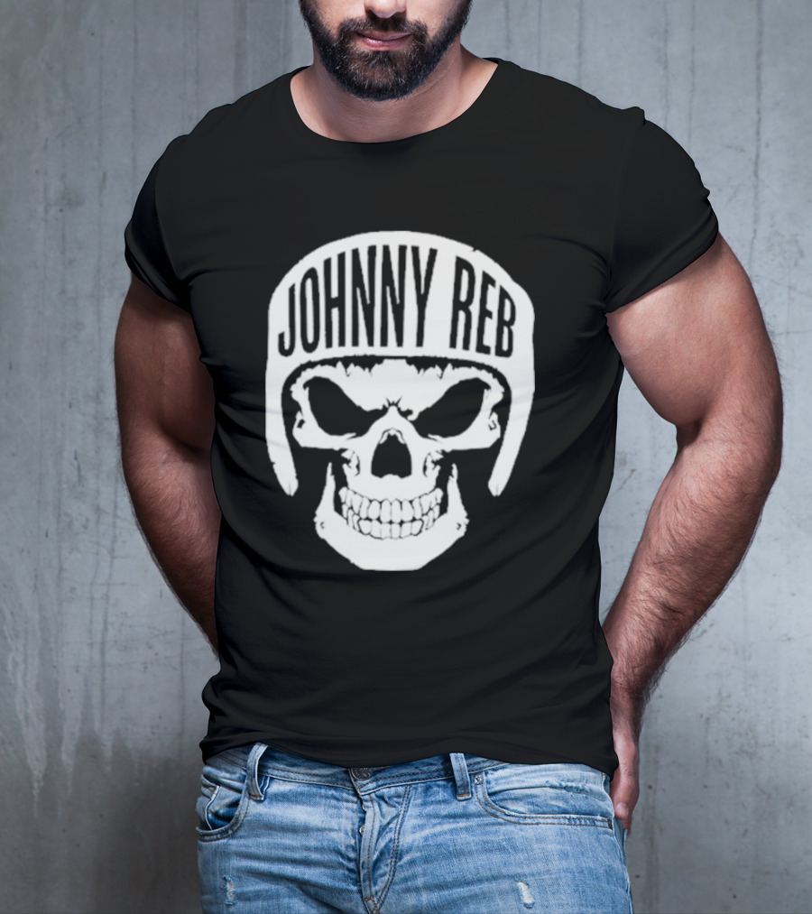 Johnny Reb Skull Helmet Classic T-Shirt