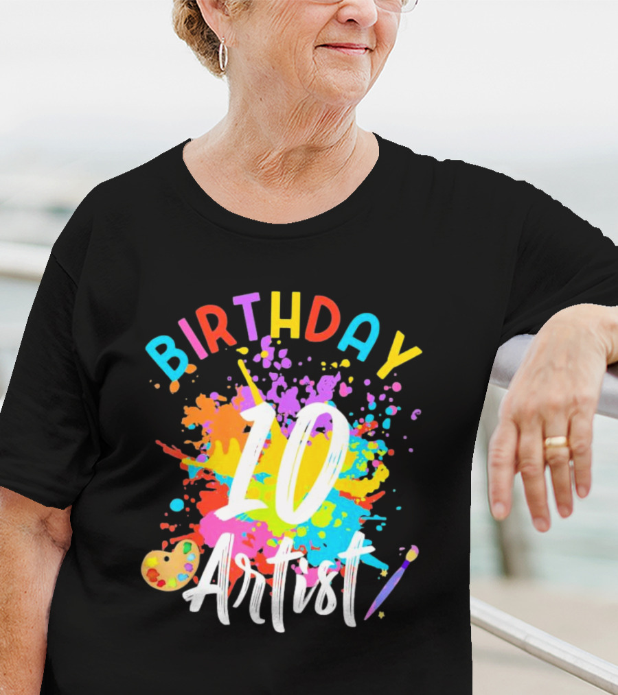 Birthday 10 Artist Painting Party T-Shirt