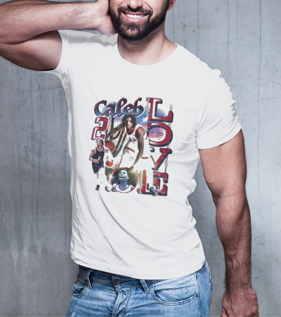 Caleb Love 2 Basketball Signature Jersey Dunk Champion Image T-Shirt