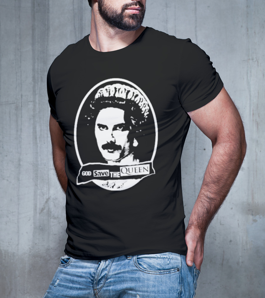Freddie Mercury God Save The Queen Iconic T-Shirt