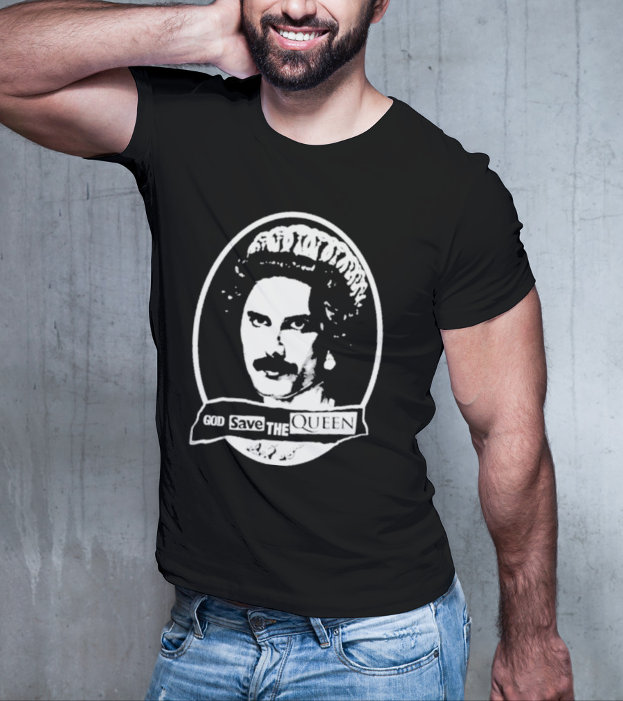 Freddie Mercury God Save The Queen Iconic T-Shirt