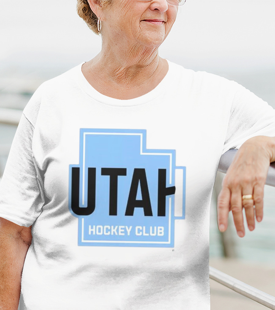 Utah Hockey Club Logo With State Outline T-Shirt