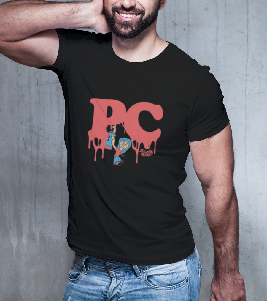 PC Auntys Haus Dripping Graffiti Cartoon Character T-Shirt