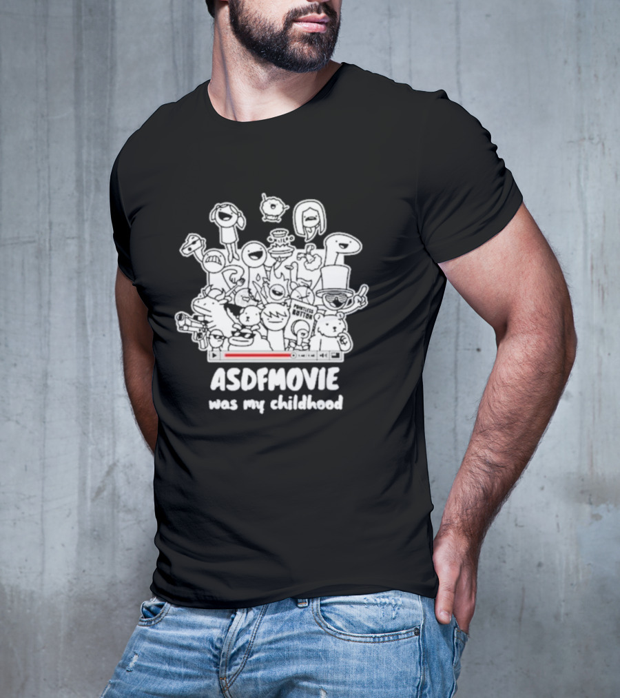 Sharkrobot ASDFMovie Characters Nostalgia Childhood Collection T-Shirt