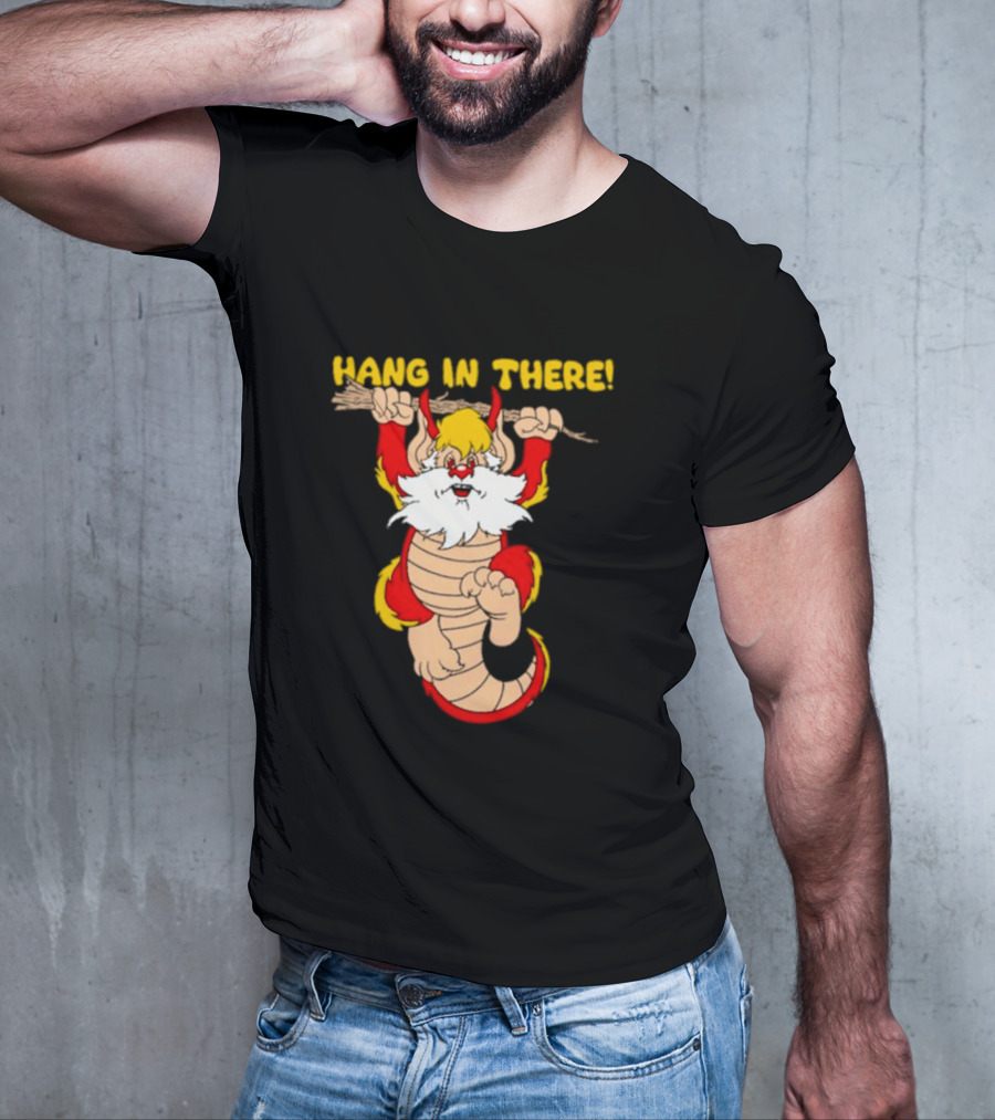 Hang In There Snarf Hanging On Tree Branch T-Shirt
