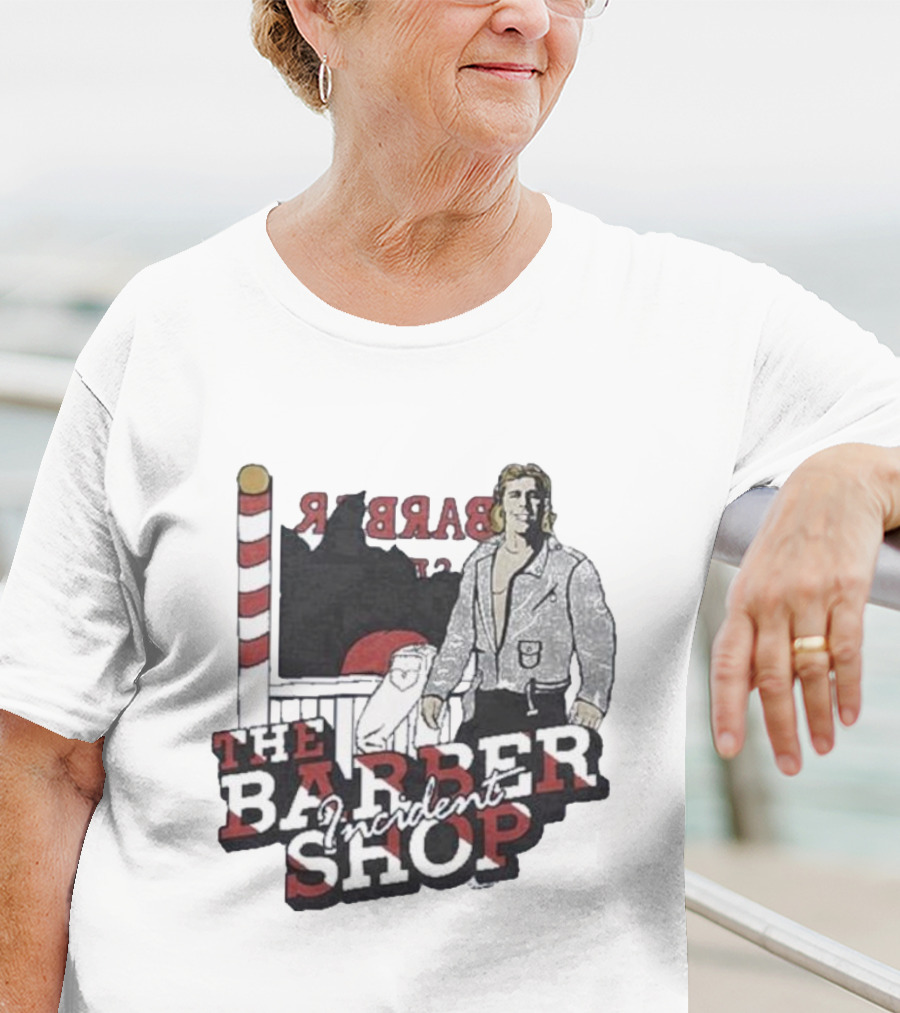 The Barber Shop Incident With Barber Pole Icon And Figure T-Shirt