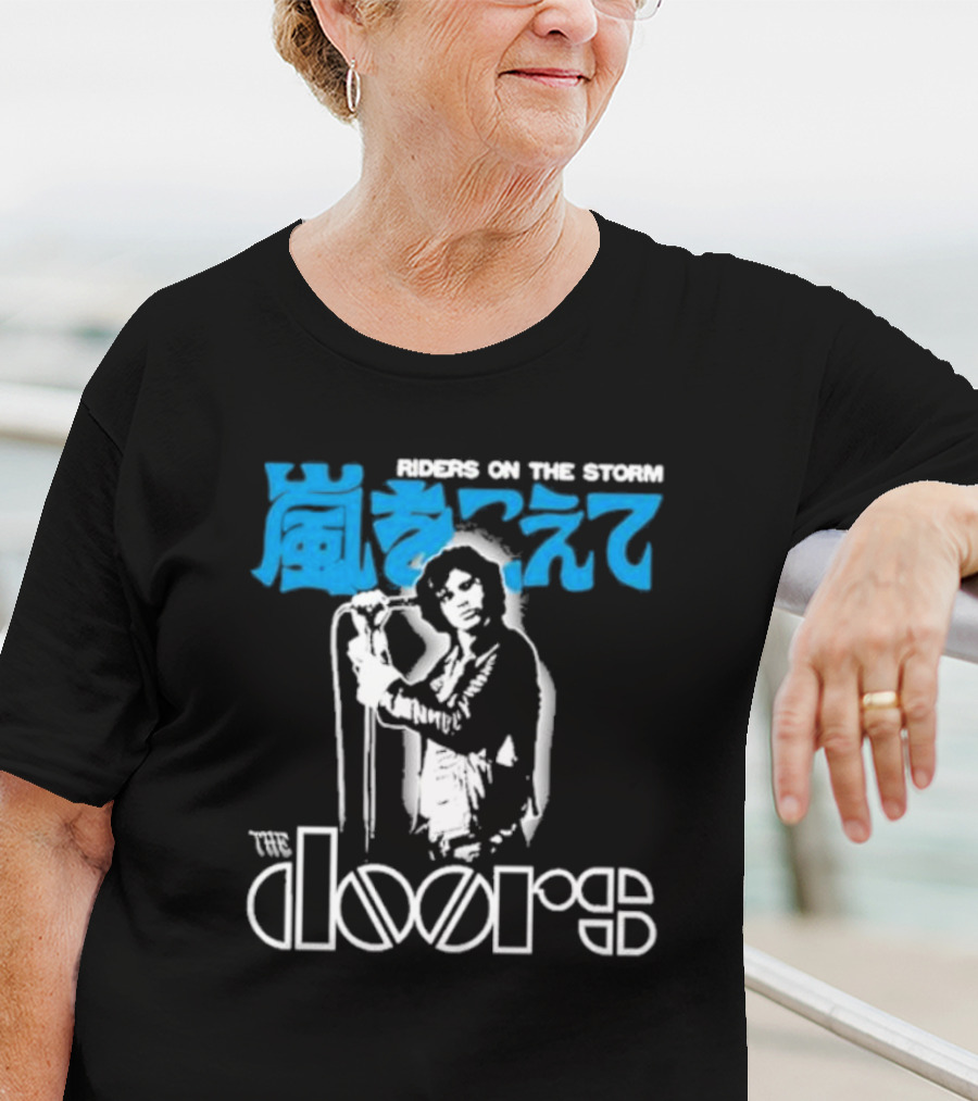 The Doors Riders On The Storm Japanese Text With Iconic Band Member T-Shirt