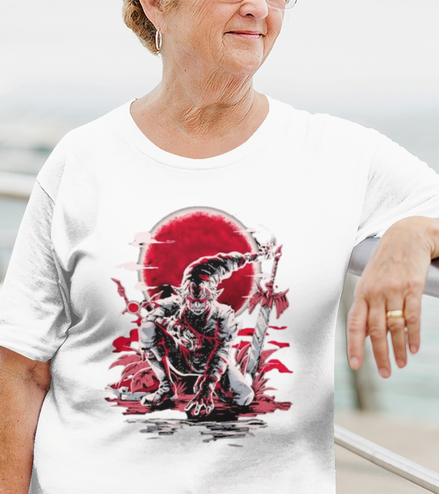 Wax And Wane Paulo Gazola Blood Moon Warrior Blade T-Shirt