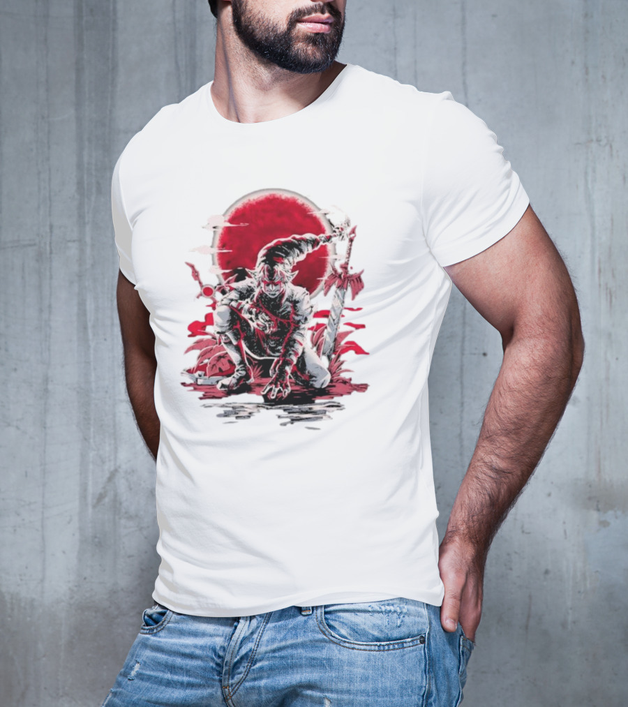 Wax And Wane Paulo Gazola Blood Moon Warrior Blade T-Shirt