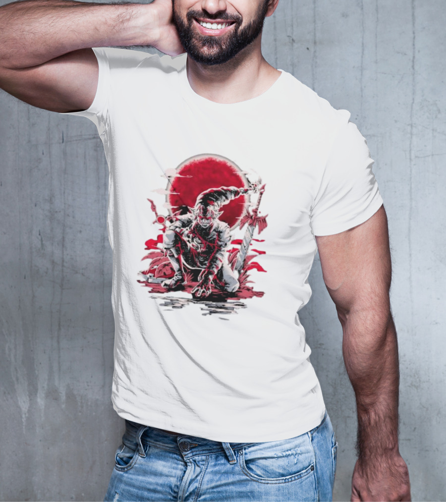 Wax And Wane Paulo Gazola Blood Moon Warrior Blade T-Shirt