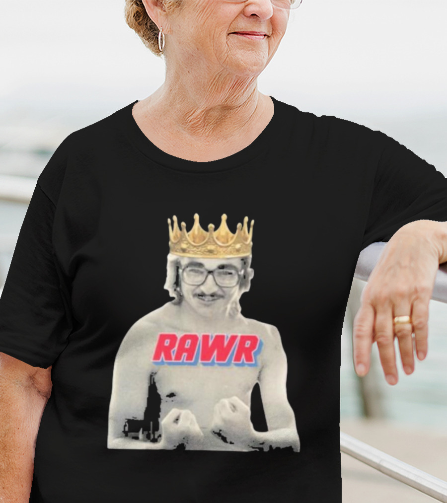 RAWR Young Greg Cote Wearing Crown T-Shirt