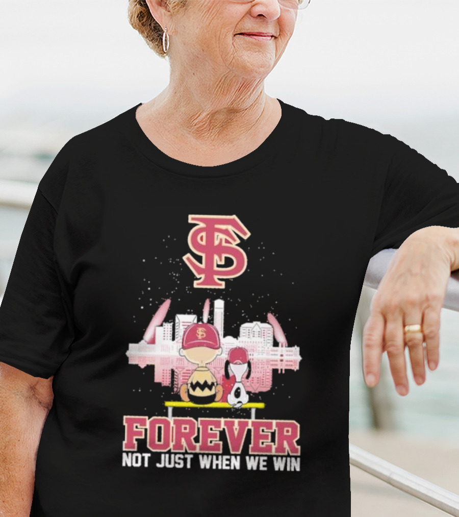 Snoopy And Charlie Brown FSU Forever Not Just When We Win T-Shirt