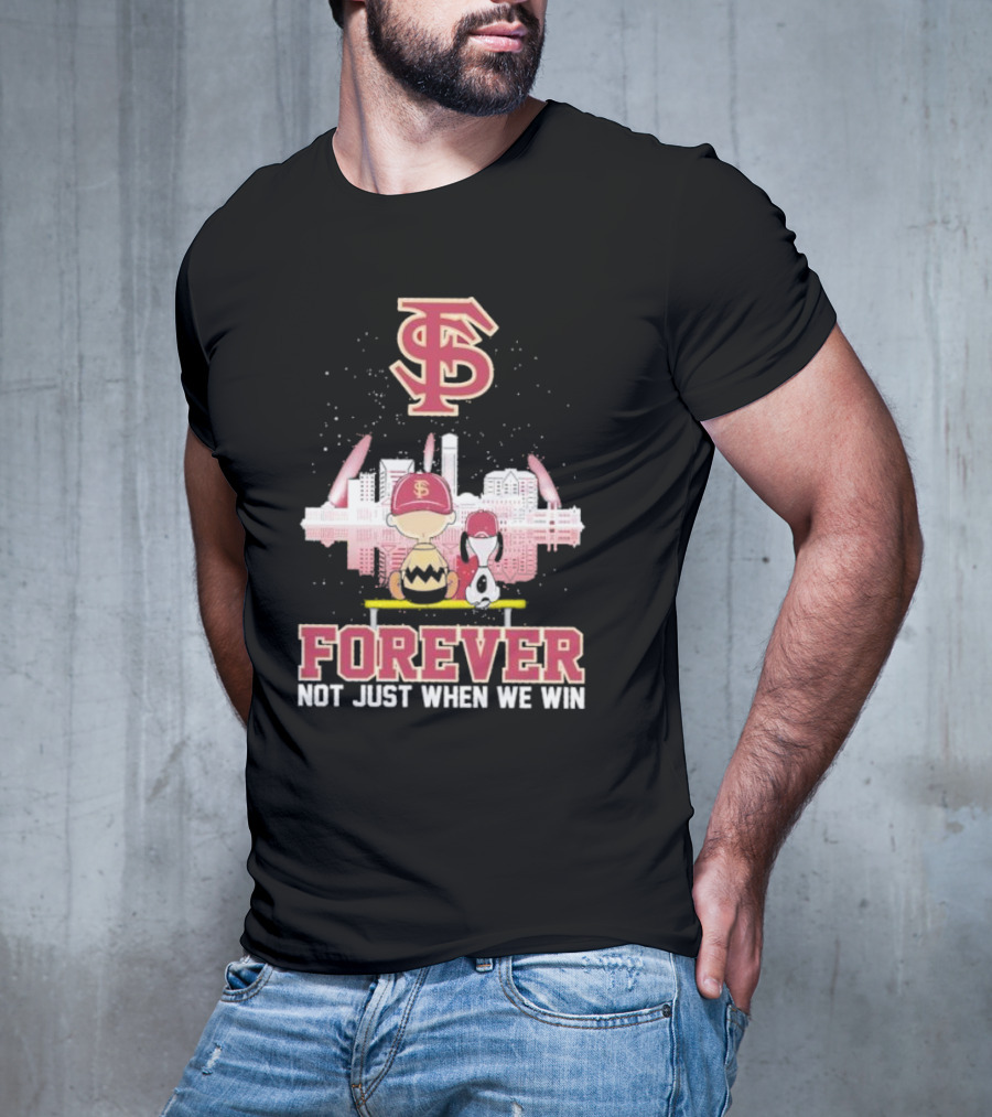 Snoopy And Charlie Brown FSU Forever Not Just When We Win T-Shirt