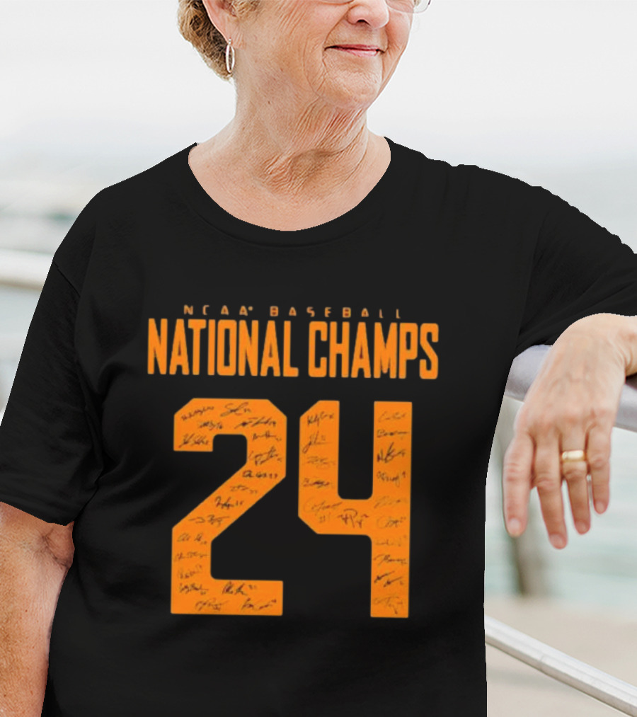 NCAA Baseball National Champs 24 Tennessee Volunteers Signature T-Shirt