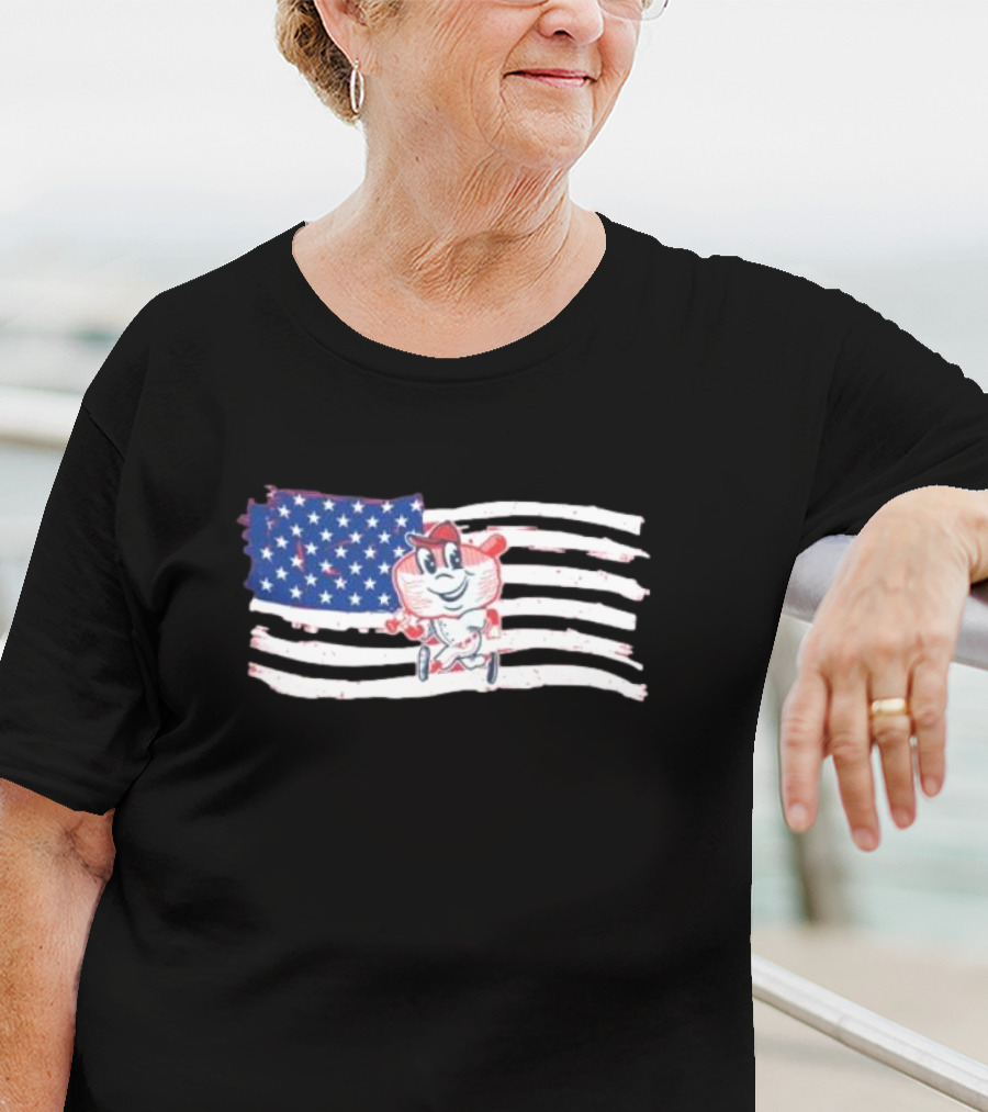 Riverwalk Stadium Max Fireworks Show Patriotic Mascot Flag Display T-Shirt