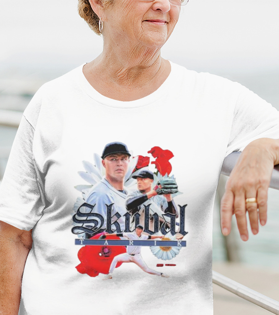 Skubal Tarik Baseball Player Floral Collage T-Shirt