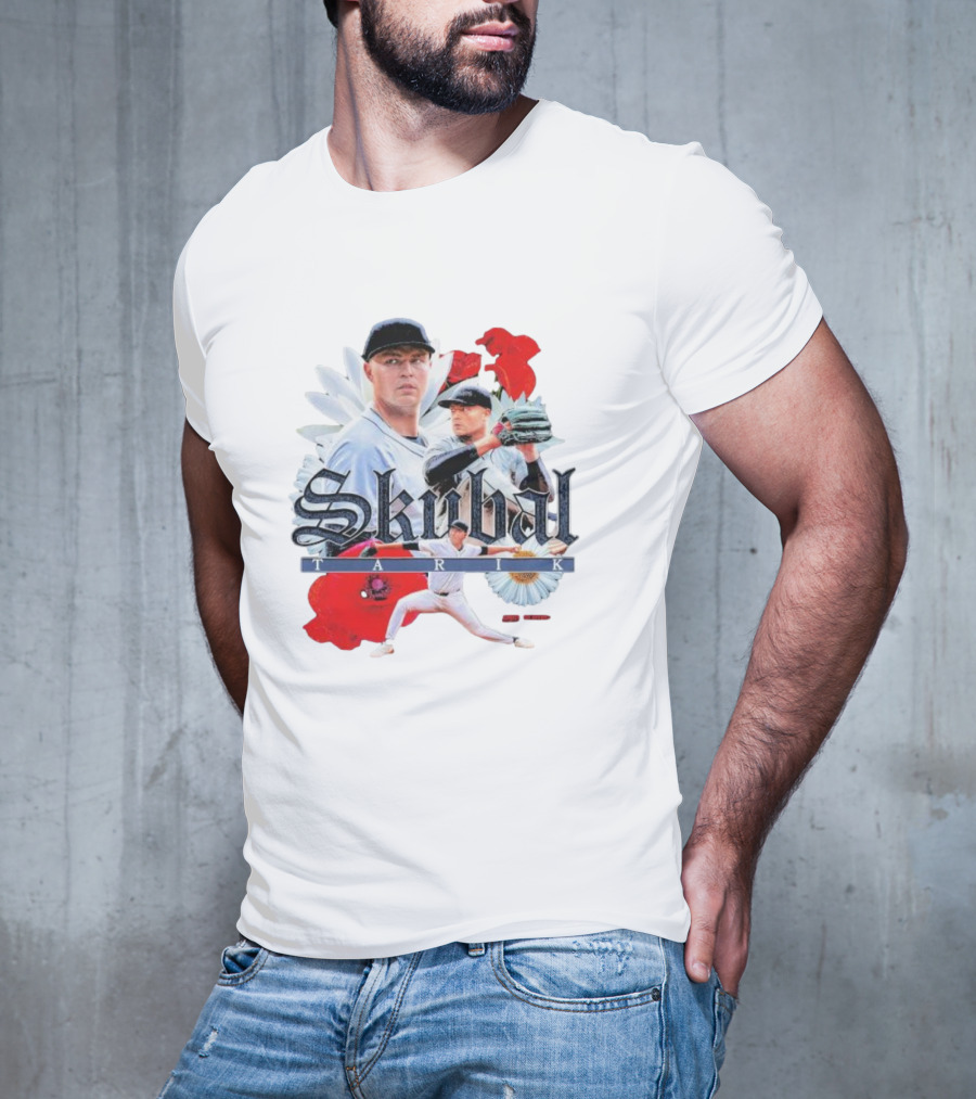 Skubal Tarik Baseball Player Floral Collage T-Shirt