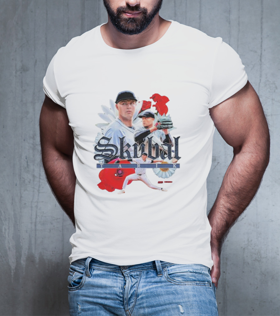 Skubal Tarik Baseball Player Floral Collage T-Shirt