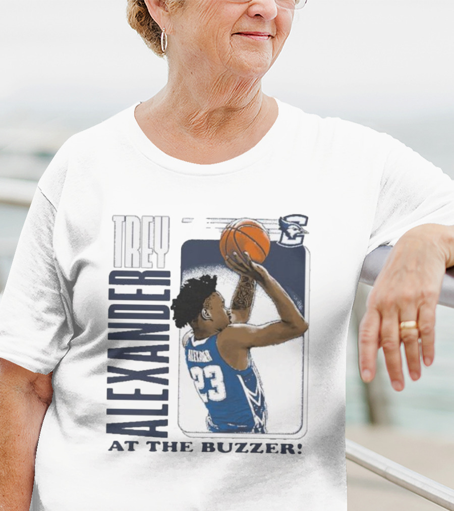 Trey Alexander 23 At The Buzzer Basketball Creighton Bluejays T-Shirt