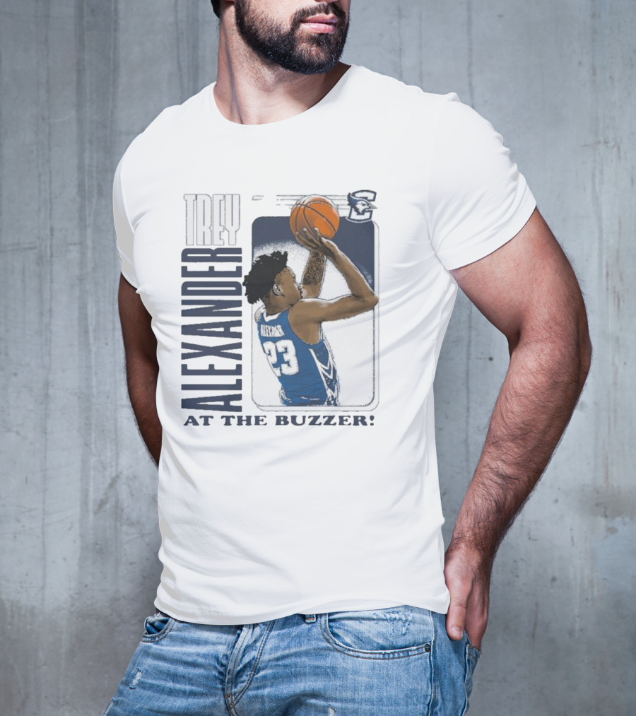 Trey Alexander 23 At The Buzzer Basketball Creighton Bluejays T-Shirt