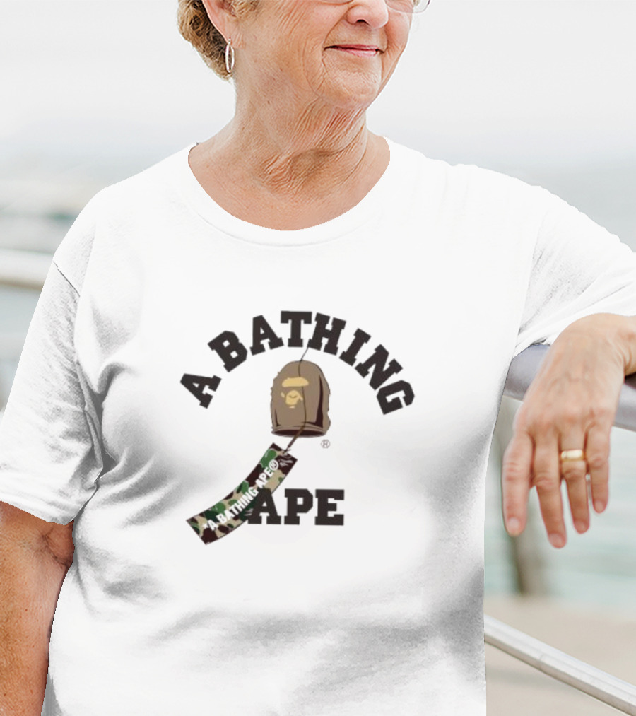 A Bathing Ape Camouflage Wind Chimes Ape Head T-Shirt
