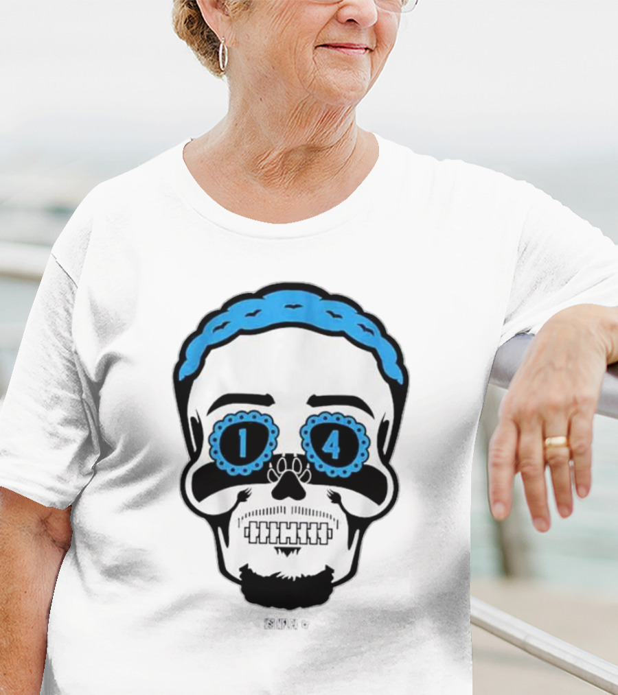 Amon-Ra St Brown Sugar Skull NFLPA 14 T-Shirt