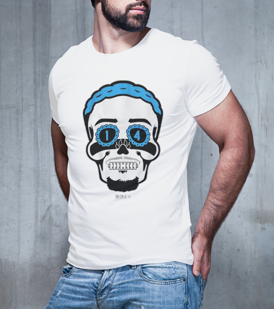 Amon-Ra St Brown Sugar Skull NFLPA 14 T-Shirt