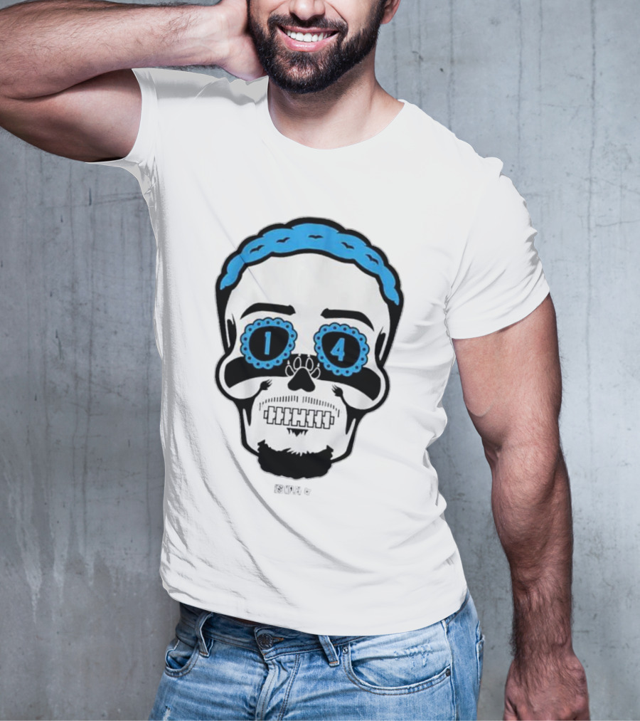 Amon-Ra St Brown Sugar Skull NFLPA 14 T-Shirt