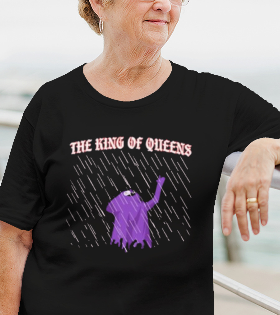 King Of Queens Rainy Purple Figure With Raised Arm T-Shirt