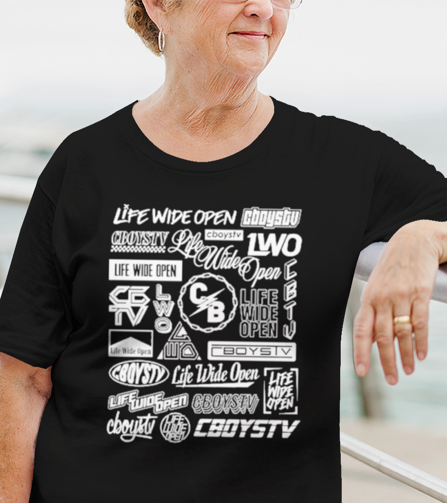 Cbysotv Life Wide Open Cboystv CB Chain Life Wide Open CB TV T-Shirt