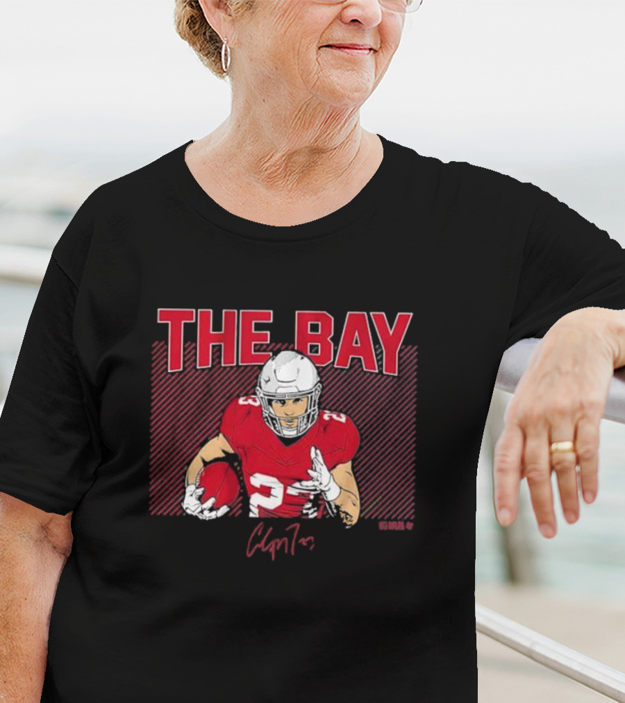 THE BAY Christian McCaffrey Red Football T-Shirt
