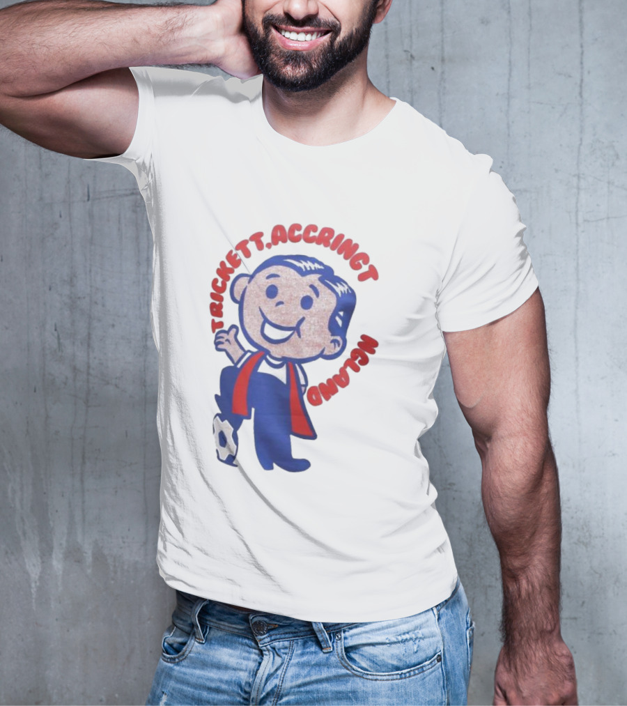 Trickett Accrington England Soccer Boy Cartoon Character T-Shirt