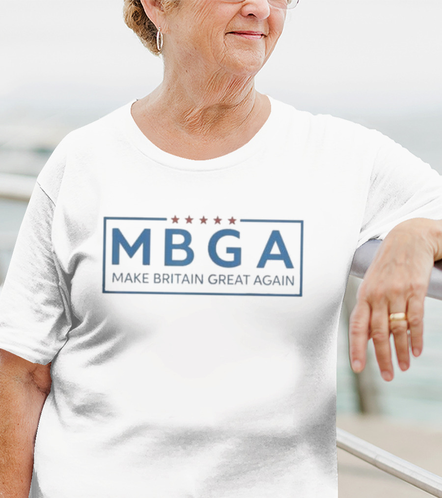 MBGA Make Britain Great Again Red Stars Blue Letters T-Shirt