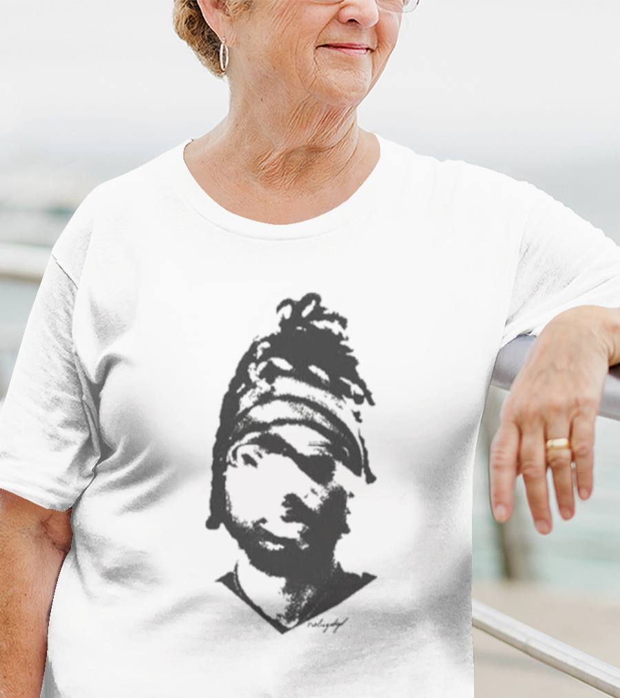 Nobigdyl. Monochrome Silhouette Face T-Shirt